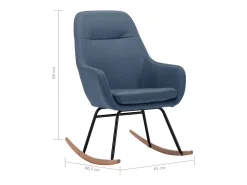 Cadeira de baloiço tecido azul
