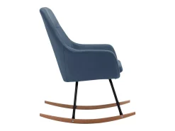 Cadeira de baloiço tecido azul