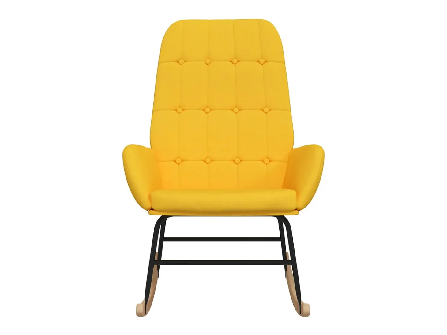 Cadeira de baloiço tecido amarelo mostarda PT428600