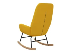 Cadeira de baloiço tecido amarelo mostarda PT428600