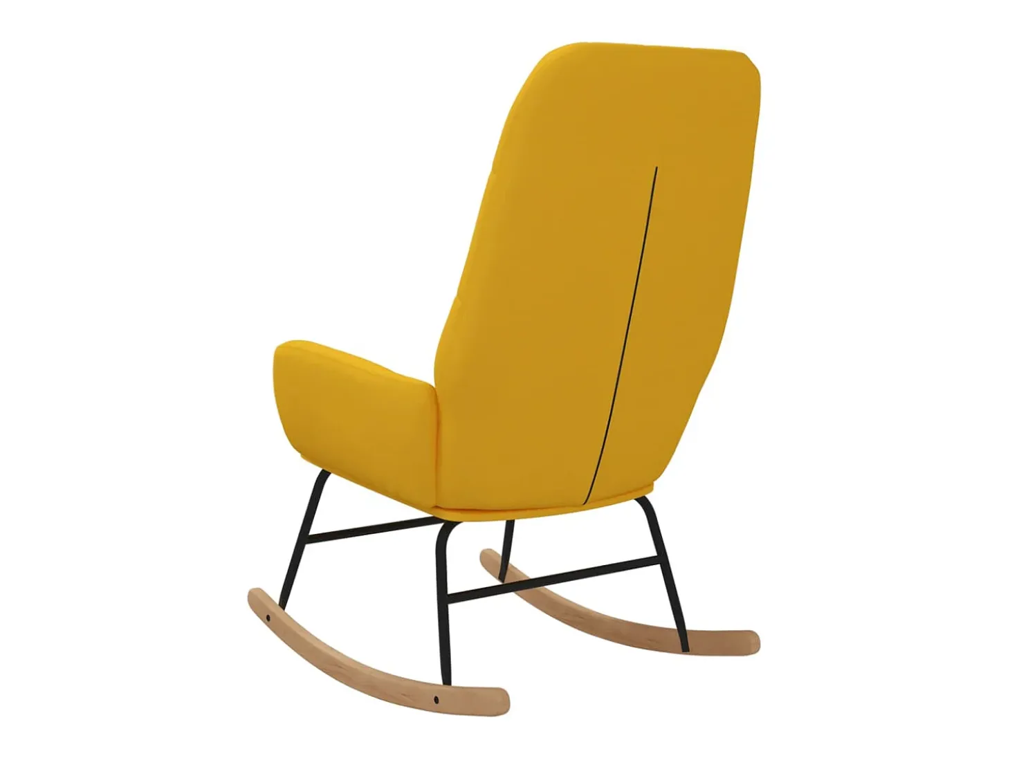 Cadeira de baloiço tecido amarelo mostarda PT428600