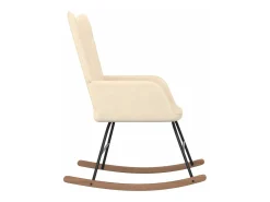 Cadeira de baloiço tecido cor creme PT528329