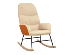 Cadeira de baloiço tecido branco nata PT667006