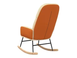 Cadeira de baloiço tecido branco nata PT667006