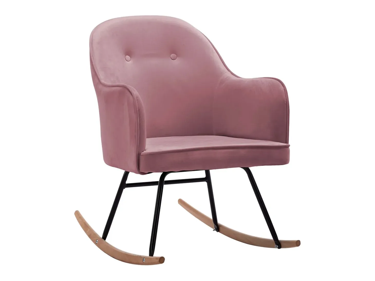 Cadeira de baloiço veludo rosa