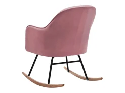 Cadeira de baloiço veludo rosa