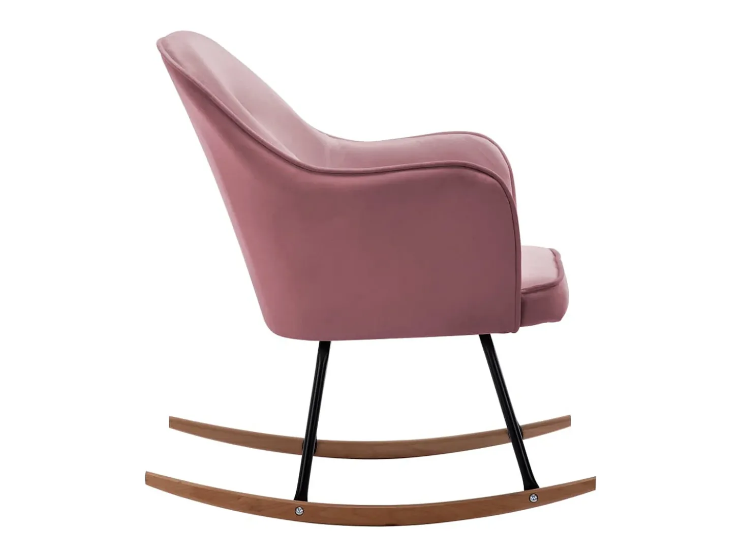 Cadeira de baloiço veludo rosa
