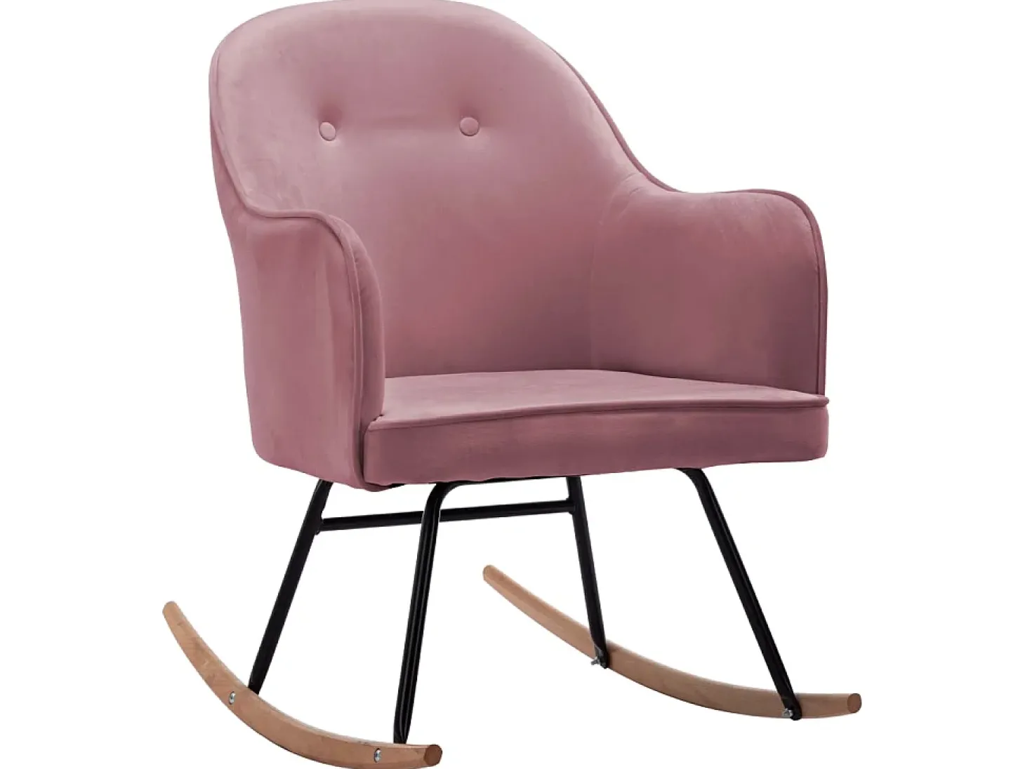 Cadeira de baloiço veludo rosa PT853372