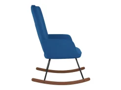 Cadeira de baloiço veludo azul PT572901
