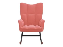 Cadeira de baloiço veludo rosa PT872555