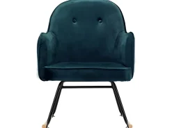Cadeira de baloiço veludo azul PT132567