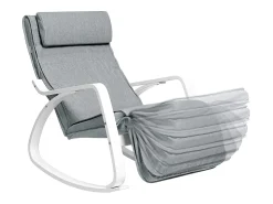Cadeira de baloiço 121,5x67x84 cm cinza branco