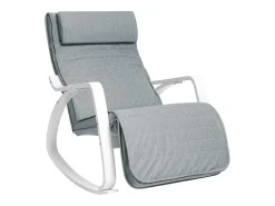 Cadeira de baloiço 121,5x67x84 cm cinza branco