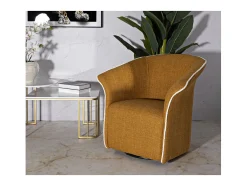 Cadeira de Braços VKH714, Amarelo, 80x83,5x66 cm, Kendra Home
