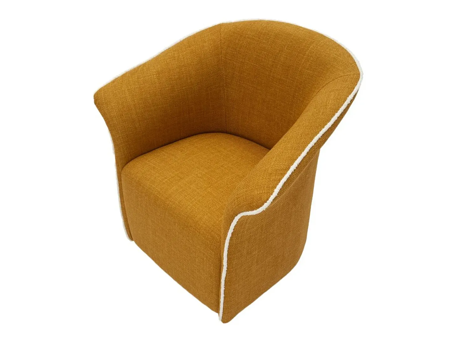 Cadeira de Braços VKH714, Amarelo, 80x83,5x66 cm, Kendra Home