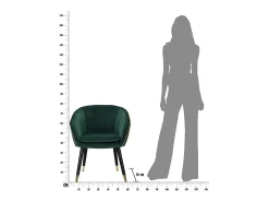 Cadeira de Braços VKH319, Verde, 62x58x78 cm, Kendra Home