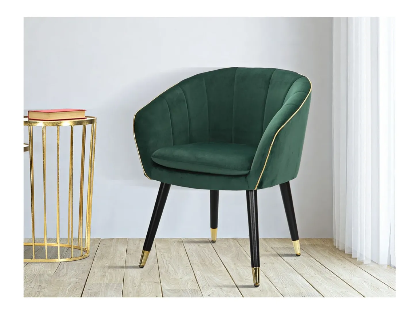 Cadeira de Braços VKH319, Verde, 62x58x78 cm, Kendra Home