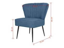 Cadeira de cocktail tecido azul SHL469243