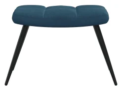 Cadeira de descanso com banco veludo azul