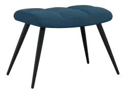 Cadeira de descanso com banco veludo azul