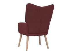 Cadeira de descanso com banco tecido vermelho tinto PT837743