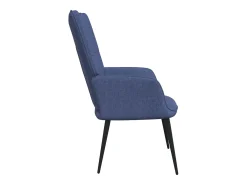 Cadeira de descanso com banco tecido azul PT217678