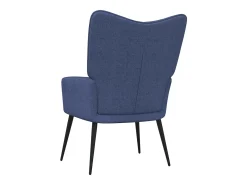 Cadeira de descanso com banco tecido azul PT217678
