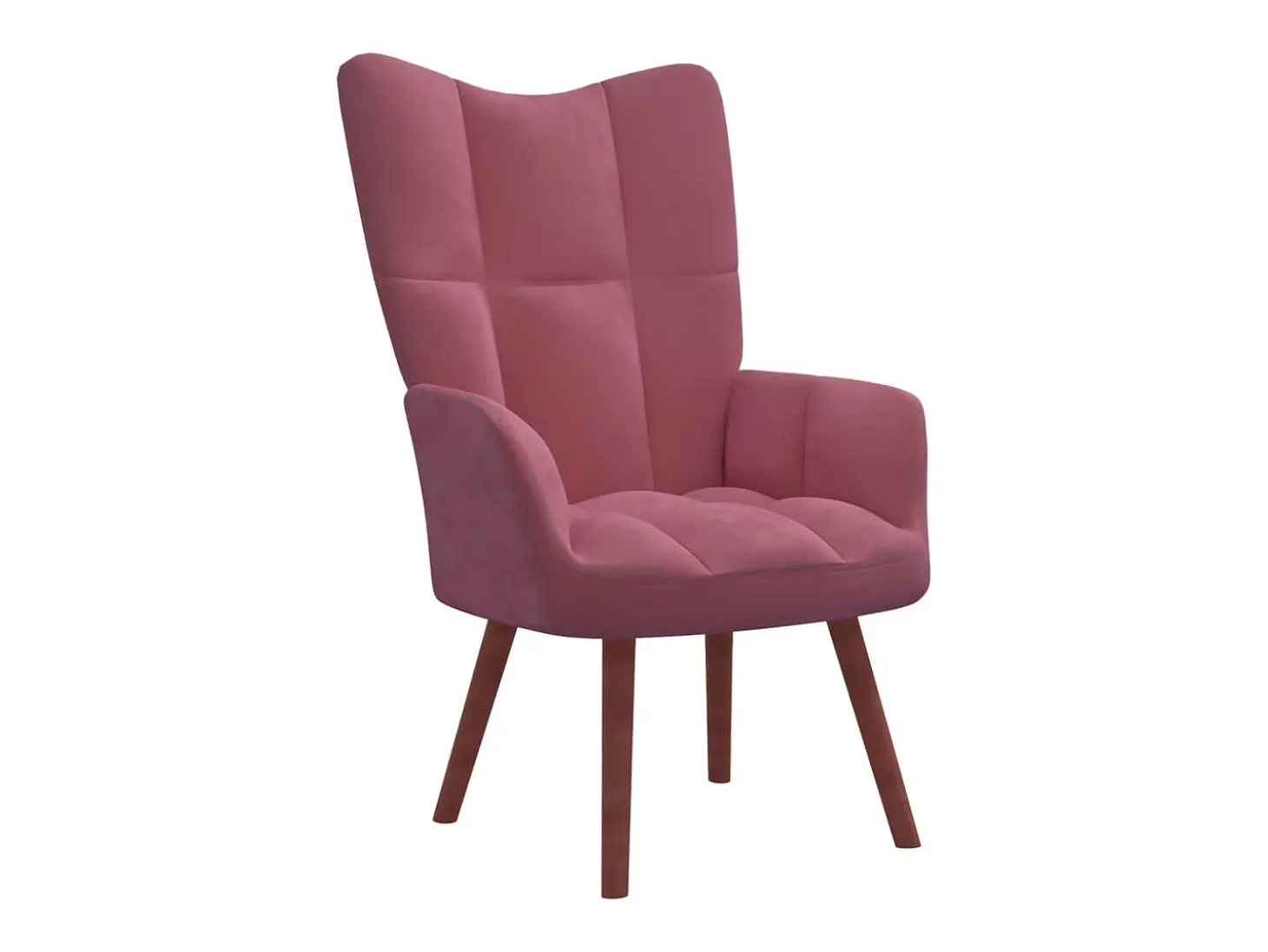 Cadeira de descanso com banco veludo rosa PT589161