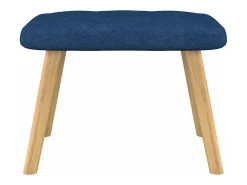 Cadeira de descanso com banco tecido azul