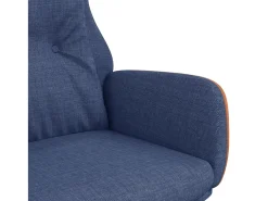 Cadeira de descanso PVC e tecido azul