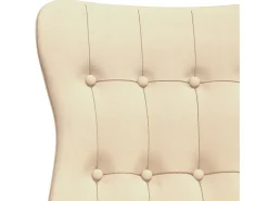 Cadeira de descanso tecido cor creme