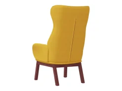 Cadeira de descanso tecido amarelo mostarda