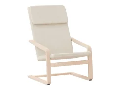 Cadeira de descanso tecido cor creme PT869300