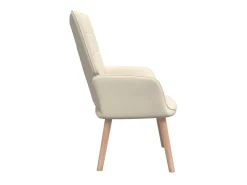 Cadeira de descanso tecido cor creme PT621956