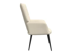 Cadeira de descanso tecido cor creme PT705151