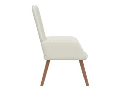 Cadeira de descanso veludo branco nata