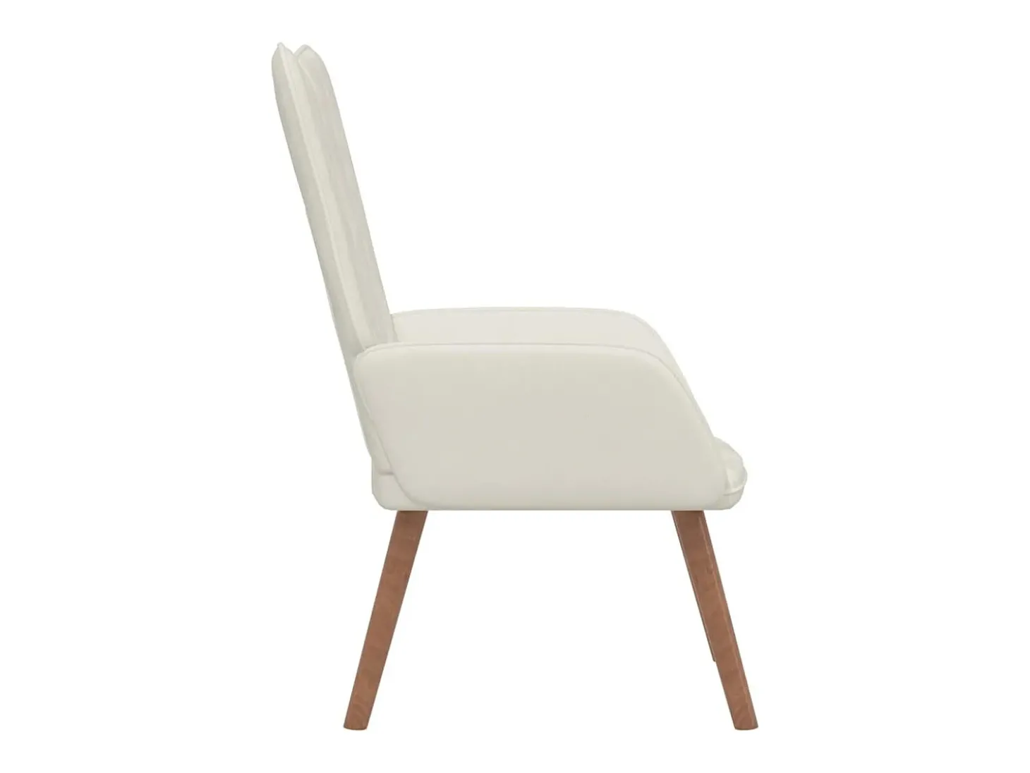 Cadeira de descanso veludo branco nata