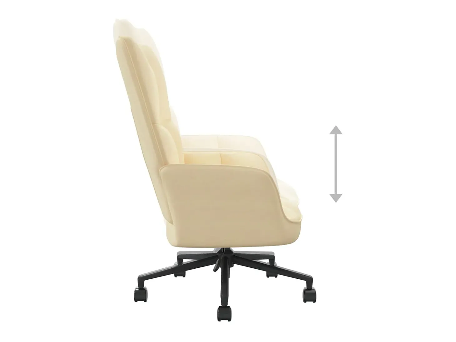 Cadeira de descanso veludo branco nata PT903911