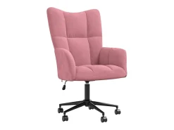 Cadeira de descanso veludo rosa