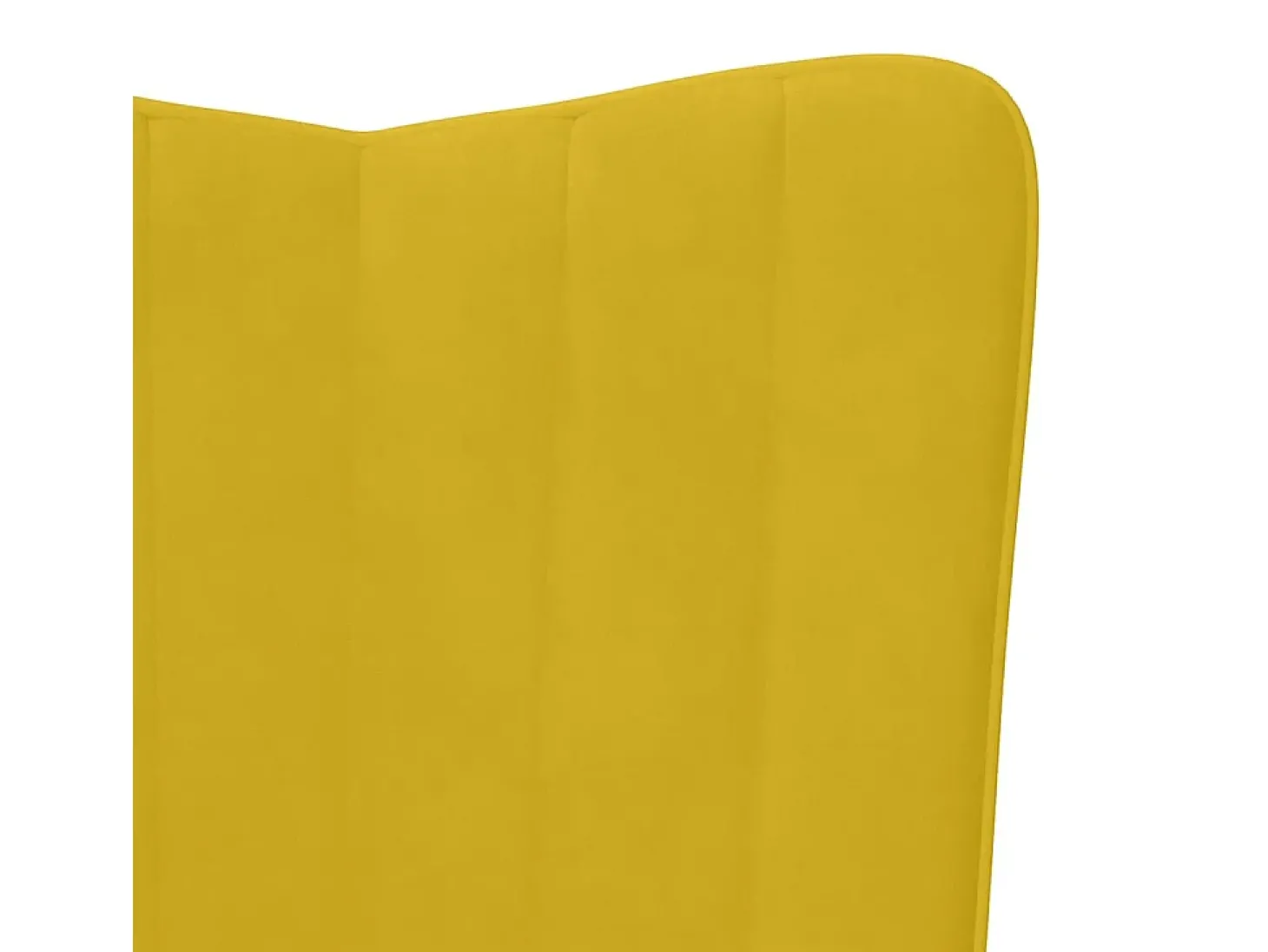 Cadeira de descanso veludo amarelo mostarda
