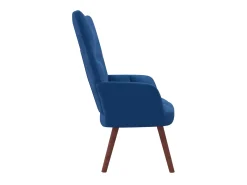 Cadeira de descanso veludo azul PT431969