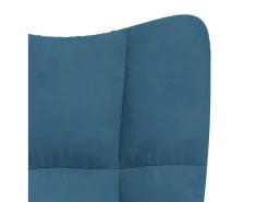Cadeira de descanso veludo azul