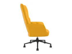 Cadeira de descanso veludo amarelo mostarda PT428903