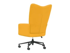 Cadeira de descanso veludo amarelo mostarda PT428903