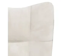 Cadeira de descanso veludo branco nata PT457673