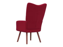 Cadeira de descanso veludo vermelho tinto PT345648