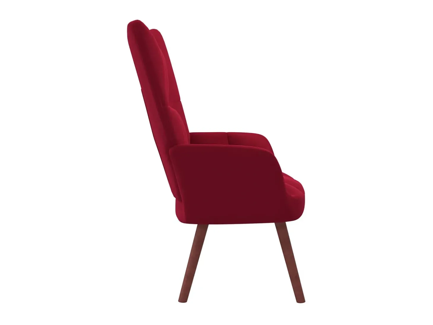 Cadeira de descanso veludo vermelho tinto PT345648