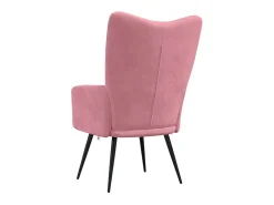 Cadeira de descanso veludo rosa