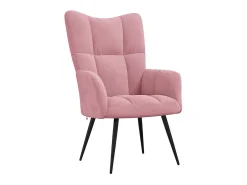 Cadeira de descanso veludo rosa