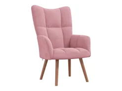 Cadeira de descanso veludo rosa